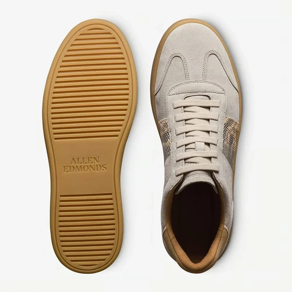 Allen Edmonds‎ LUDLOW Dove Suede Snake Mens Size 11 Shoes Sneakers MRSP $350